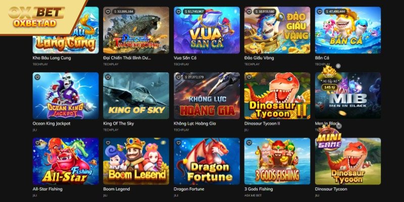 Tổng quan sảnh game bắn cá OXBET